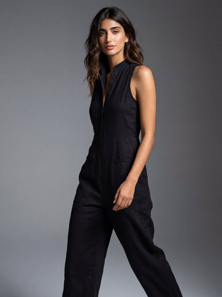Mouwloze Minimalistische Jumpsuit