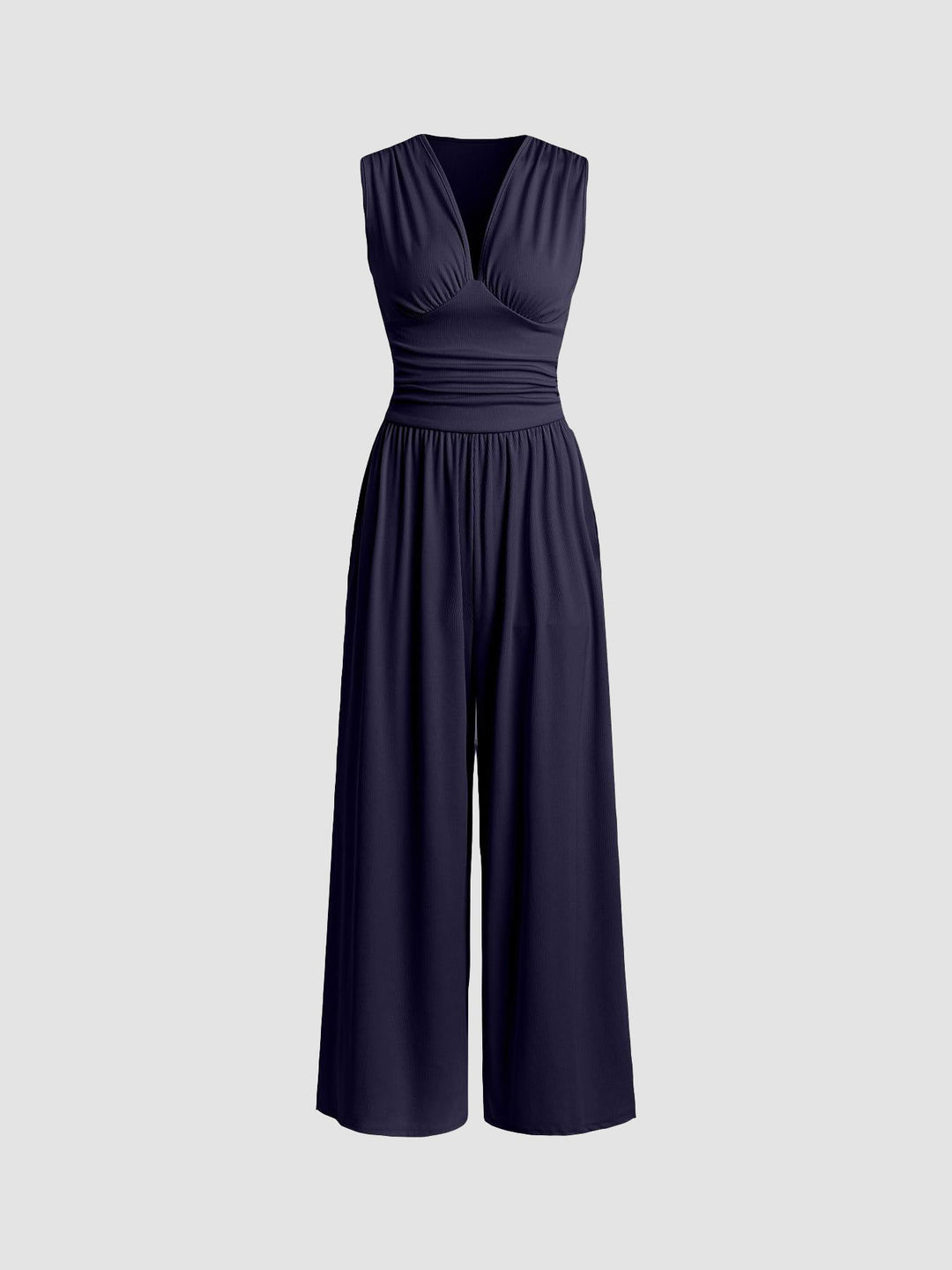Charity – Elegante Mouwloze Jumpsuit met Brede Pijpen