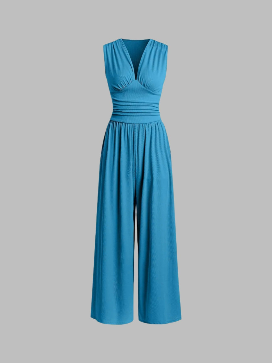 Charity – Elegante Mouwloze Jumpsuit met Brede Pijpen
